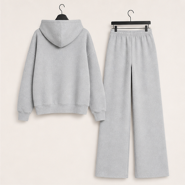 Women's Sweatsuits 2 Piece Set Casual Winter Long Sleeve Hoodie Loose Wide Leg Sweatpants Fall Tracksuit - image 2