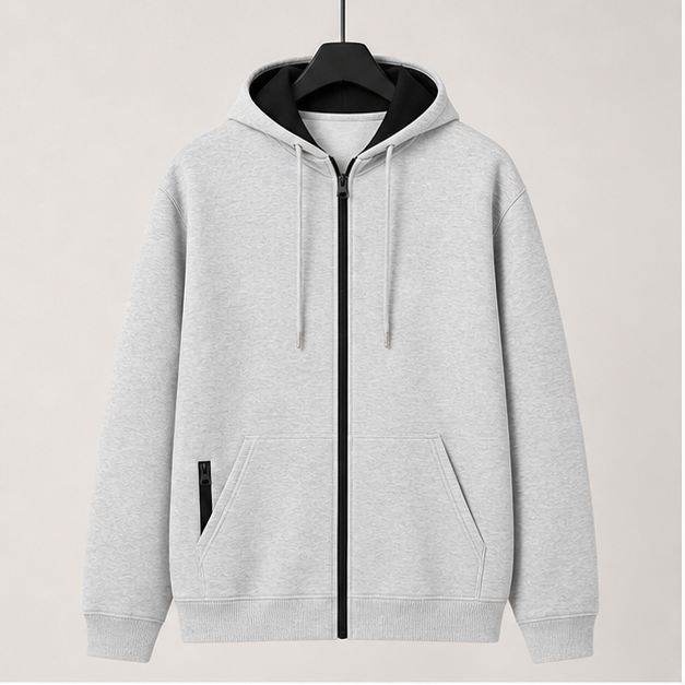 Men's Zip Up Hooded Sweatshirt Casual Long Sleeve Hoodies Fashion Drawstring Sweatshirts with Kanga Pockets - image 1